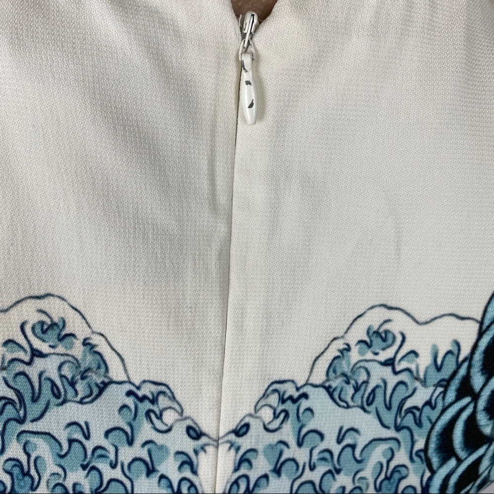 NEW JUST CAVALLI BLUE WAVE PRINT JERSEY DRESS - Picture 8 of 9